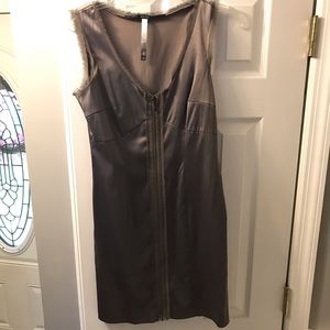 Kensie gray silk slip dress